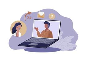 Virtual Customer Service Session vector
