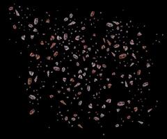 Pink Himalayan salt crystals are exploding against a black background, creating a dynamic and visually appealing image suitable for various design purposes vector