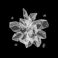 Salt crystals on a black background creating beautiful shapes, ideal for backgrounds, textures or concepts related to cooking, minerals or science vector