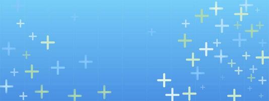 Blue abstract plus pattern for background with hospital, medical and health symbols. sign for education or math-themed template. Light seamless backdrop. vector