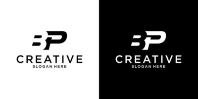 PB or BP initial letter logo design concepy vector