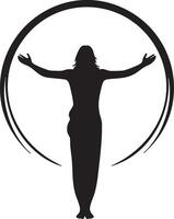 Minimal Christian Symbol Jesus Silhouette Flat Design vector
