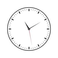 Clock icon illustration office clock on white background vector