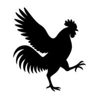 silhouette fighting or striking side view vector