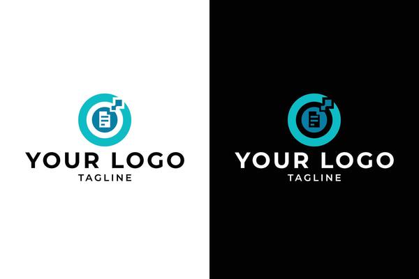 Modern Document and Technology Logo Design