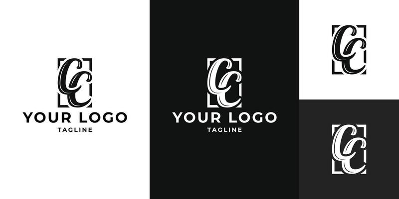 Elegant Intertwined CC Letter Logo Template