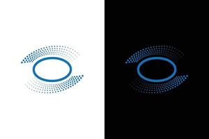 Abstract Oval Design with Dot Pattern vector