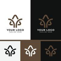 Modern Minimalist Tree Logo Design Template vector