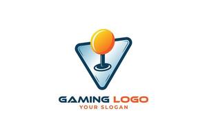 Modern Gaming Logo with Sphere and Triangle vector