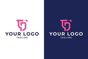 Modern Geometric Logo Design Presentation Template vector