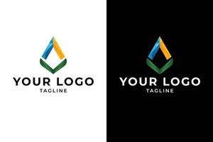 Abstract Geometric Triangle Brand Logo Design vector