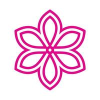 Abstract pink flower bloom with layered petals vector