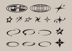 Abstract Y2k shape vector