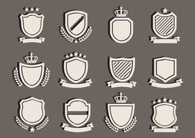 Print Shield icons set. Protect shield Icon. vector