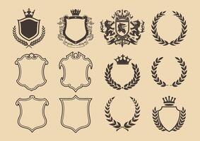 Retro badge set vector