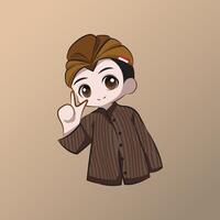 Boy Character Indonesia - Java vector