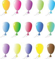 Balloon icon design set isolated on white background vector