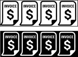 Icon art of invoices isolated on white background vector