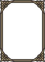 Classic Greek black and gold square ornament. pattern, ancient Hellenic rectangle. European border. vector