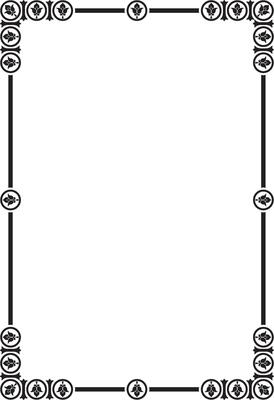 black monochrome square stencil classic byzantine ornament. Rectangle, border, Ancient Greece, Eastern Roman Empire frame. Decor Russian Orthodox