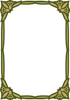 Classic Greek green and gold square ornament. pattern, ancient Hellenic rectangle. European border vector