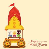 Divine Chariot Journey Rath Yatra Celebration Art vector
