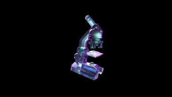 Iridescent Microscope Element Floating on Black video