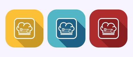 Chef icon design, Restaurant, Cooking sign in shadow button design vector