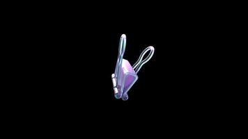 Iridescent Binder Element Floating on Black video