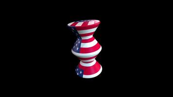 Red White Blue Twist Shape Loop video