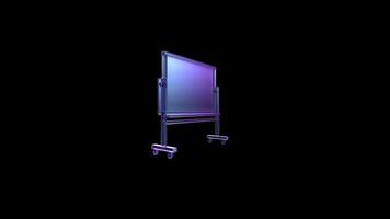 Iridescent Chalkboard Element Floating on Black video