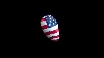 Heart Shaped Flag Loop Animation video