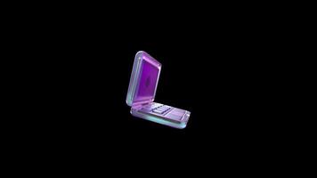 Iridescent Laptop Element Floating on Black video