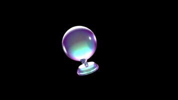 Iridescent Worldglobe Element Floating on Black video