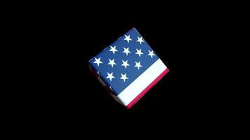 Vertical Cube with USA Surface video