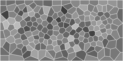 Monochrome mosaic pattern featuring irregular polygonal shapes in various shades of gray, forming a stained glass-style abstract design. vector