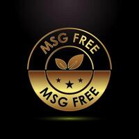 MSG free icon design illustration, Msg sign for web and app in gold color style vector