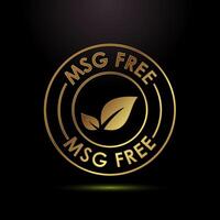 MSG free icon design illustration, Msg label for web and app in gold color style vector