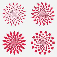 mandala and rotation circle icons Design elements set Abstract shapes vector
