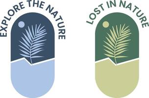 T shirt design of exploring nature, lost in nature typography design vector