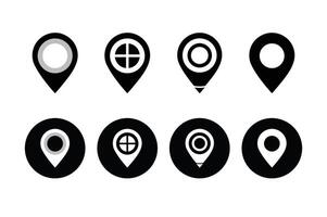 Location Pin Icon Set Design vector