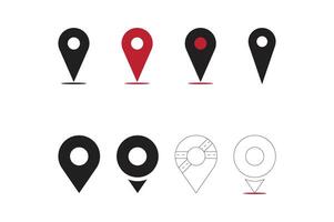 pin maps icon set sign symbol vector