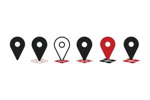 Map pin location icons. Modern map set . illustration on a white background. vector