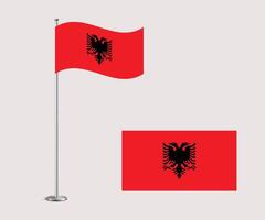 Albania Flag Design Editable Flat Style for Web Print and International Use vector
