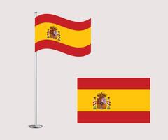 Spain Flag Design Editable Flat Style for Web Print and International Use vector