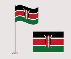 Kenya Flag Design Editable Flat Style for Web Print and International Use vector