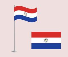 Paraguay Flag Design Editable Flat Style for Web Print and International Use vector