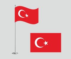 Turkey Flag Design Editable Flat Style for Web Print and International Use vector