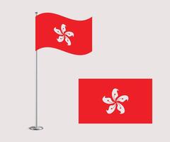 Hong Kong Flag Design Editable Flat Style for Web Print and International Use vector
