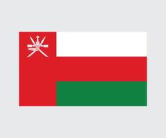 Oman Flag Design Editable Flat Style for Web Print and International Use vector